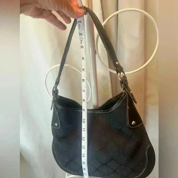 Nine West Black Canvas Shoulder Bag - Picture 9 of 11